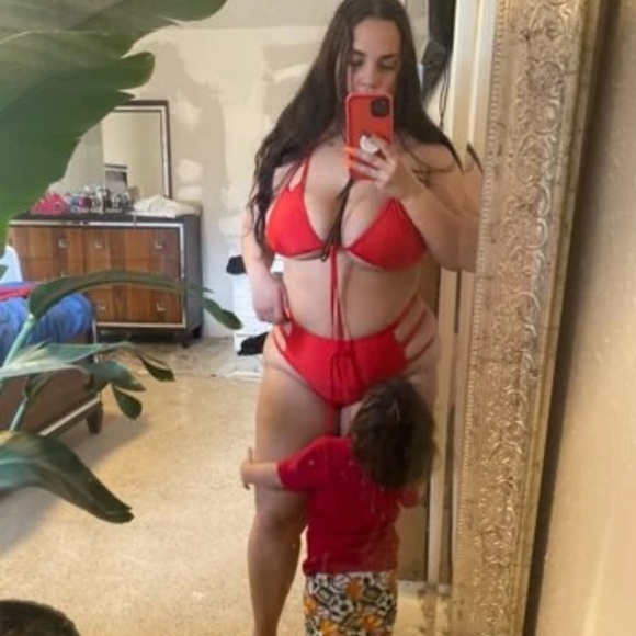 NWT Size 3X Red High Waisted Bikini - Picture 6 of 8